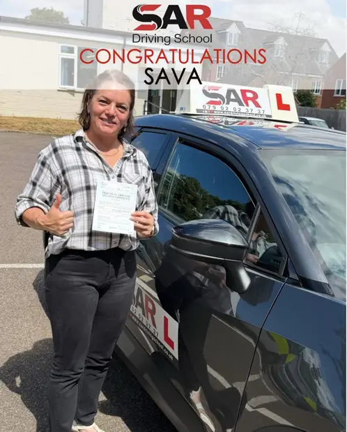 Sava, passed with SAR Driving School