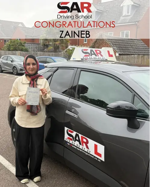 Zaineb, passed with SAR Driving School