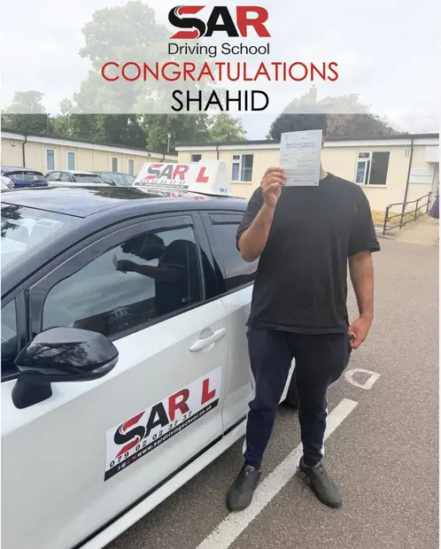 Shahid, passed with SAR Driving School