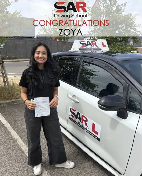 Zoya, passed with SAR Driving School