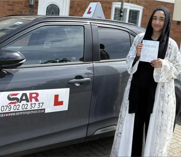 A SAR Driving School pupil, passed with SAR Driving School