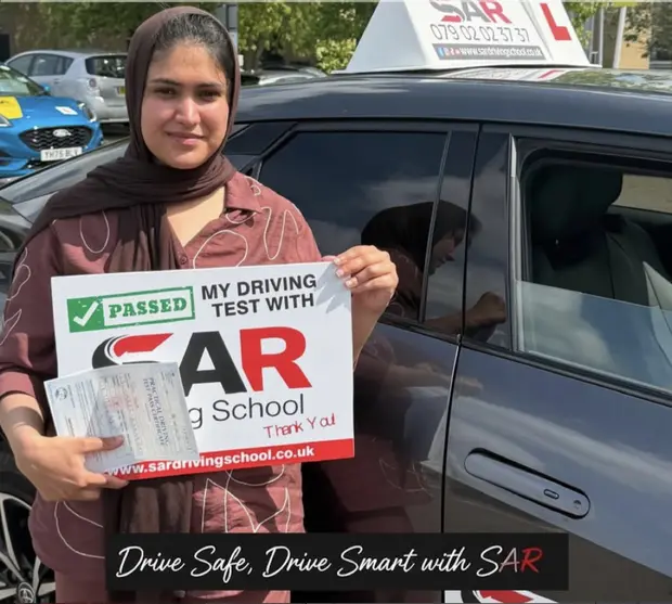 A SAR Driving School pupil, passed with SAR Driving School