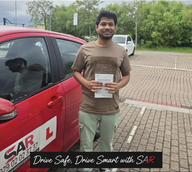 A SAR Driving School pupil, passed with SAR Driving School
