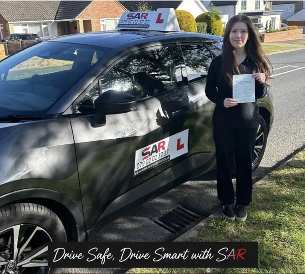 A SAR Driving School pupil, passed with SAR Driving School