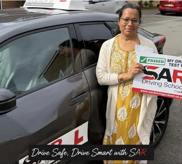 A SAR Driving School pupil, passed with SAR Driving School