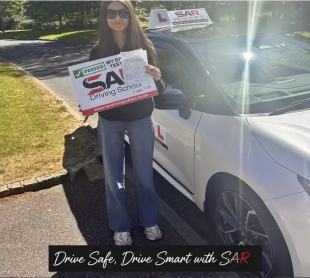 A SAR Driving School pupil, passed with SAR Driving School