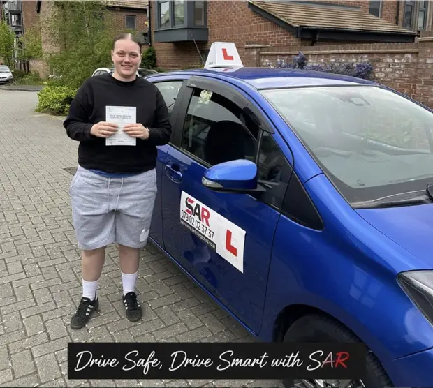 A SAR Driving School pupil, passed with SAR Driving School