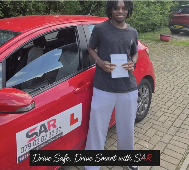 A SAR Driving School pupil, passed with SAR Driving School