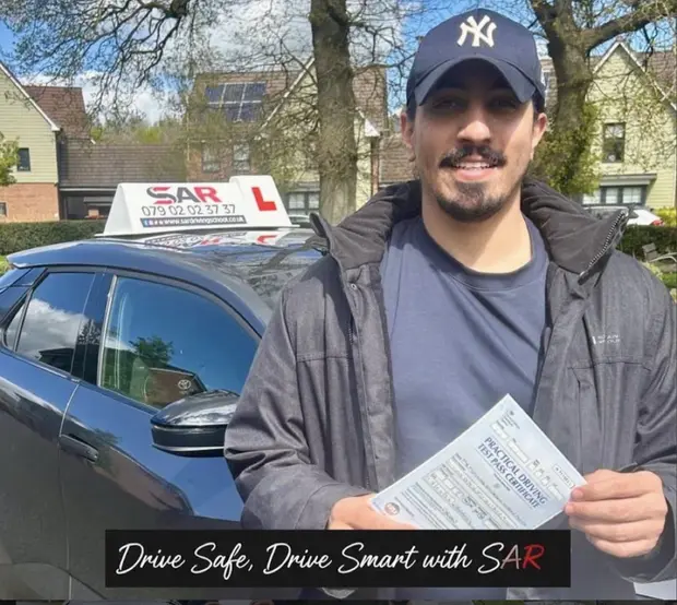 A SAR Driving School pupil, passed with SAR Driving School