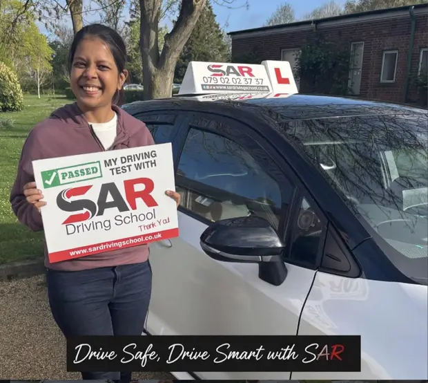 A SAR Driving School pupil, passed with SAR Driving School