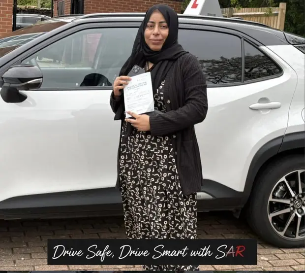 A SAR Driving School pupil, passed with SAR Driving School