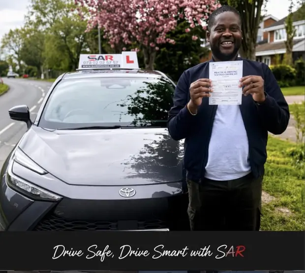 A SAR Driving School pupil, passed with SAR Driving School