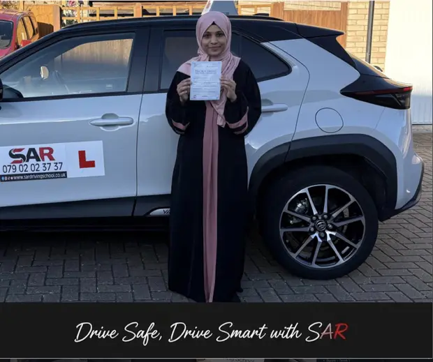 A SAR Driving School pupil, passed with SAR Driving School
