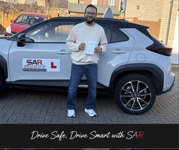 A SAR Driving School pupil, passed with SAR Driving School