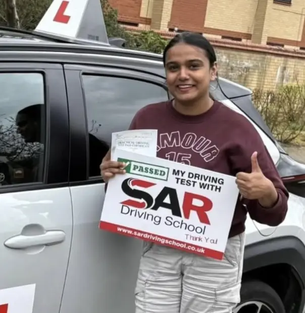 A SAR Driving School pupil, passed with SAR Driving School