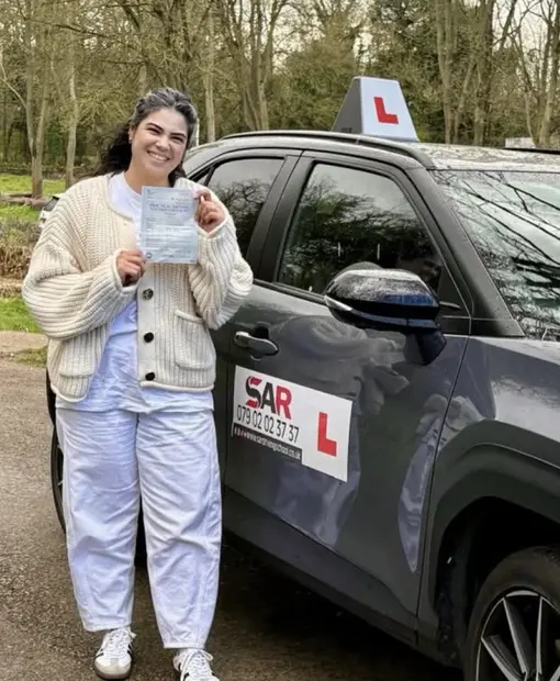 A SAR Driving School pupil, passed with SAR Driving School