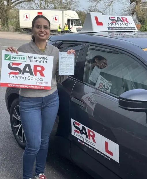 A SAR Driving School pupil, passed with SAR Driving School