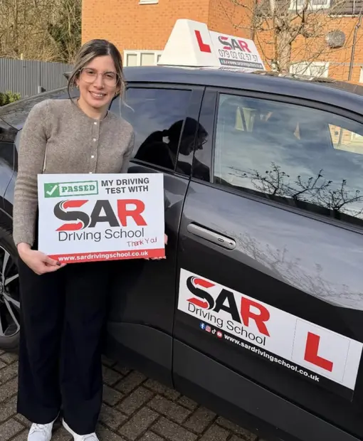 A SAR Driving School pupil, passed with SAR Driving School