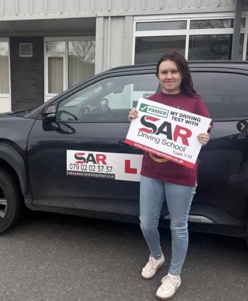 A SAR Driving School pupil, passed with SAR Driving School