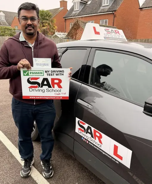 A SAR Driving School pupil, passed with SAR Driving School