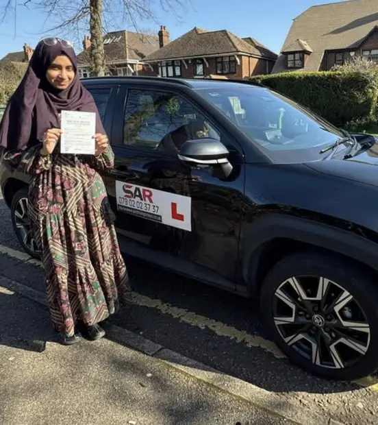 A SAR Driving School pupil, passed with SAR Driving School