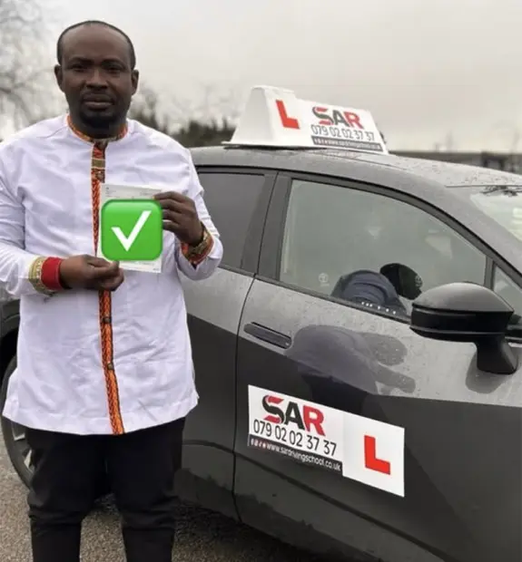 A SAR Driving School pupil, passed with SAR Driving School