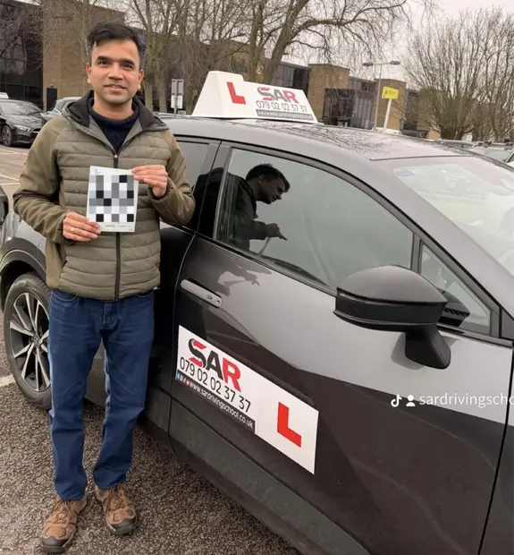A SAR Driving School pupil, passed with SAR Driving School
