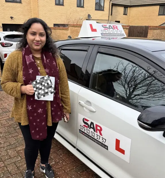 A SAR Driving School pupil, passed with SAR Driving School