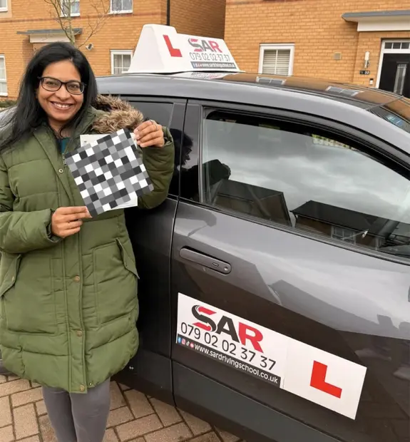 A SAR Driving School pupil, passed with SAR Driving School