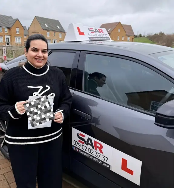 A SAR Driving School pupil, passed with SAR Driving School