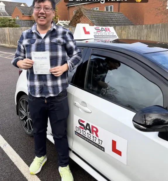 A SAR Driving School pupil, passed with SAR Driving School