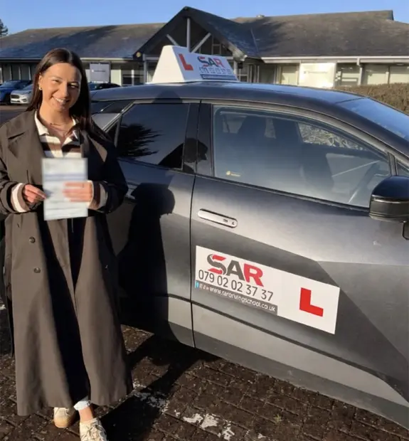 A SAR Driving School pupil, passed with SAR Driving School