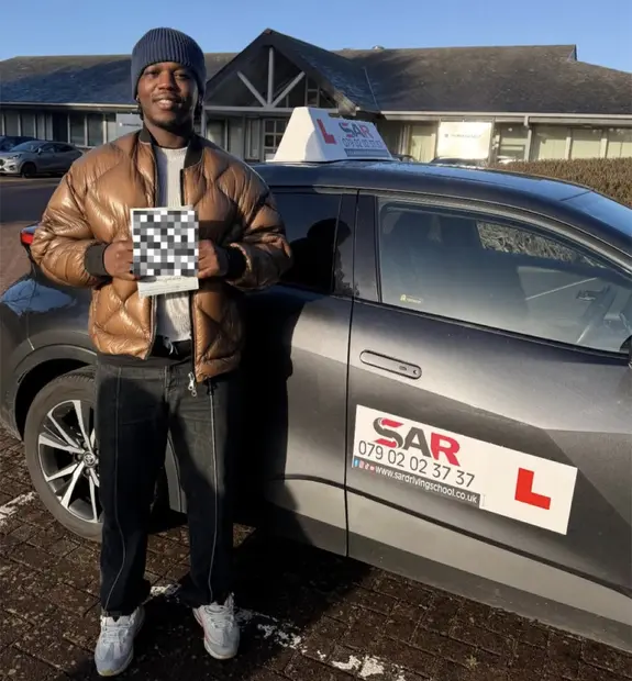 A SAR Driving School pupil, passed with SAR Driving School