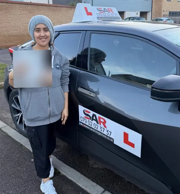 A SAR Driving School pupil, passed with SAR Driving School