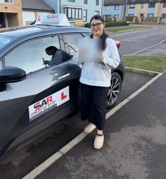 A SAR Driving School pupil, passed with SAR Driving School