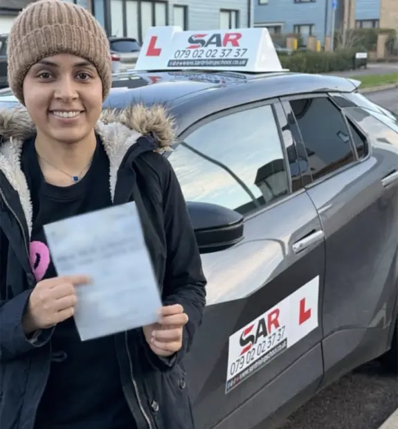 A SAR Driving School pupil, passed with SAR Driving School