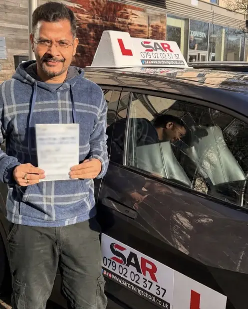 A SAR Driving School pupil, passed with SAR Driving School