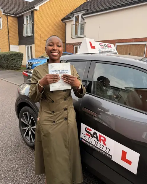 A SAR Driving School pupil, passed with SAR Driving School