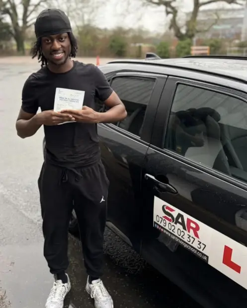 A SAR Driving School pupil, passed with SAR Driving School