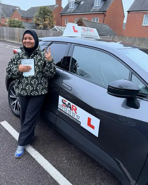 A SAR Driving School pupil, passed with SAR Driving School