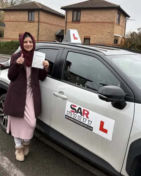 A SAR Driving School pupil, passed with SAR Driving School