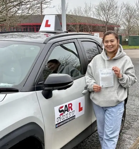 A SAR Driving School pupil, passed with SAR Driving School