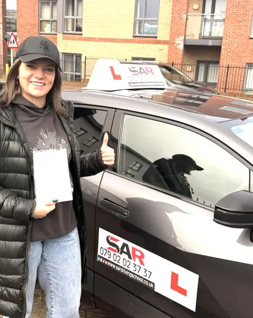 A SAR Driving School pupil, passed with SAR Driving School