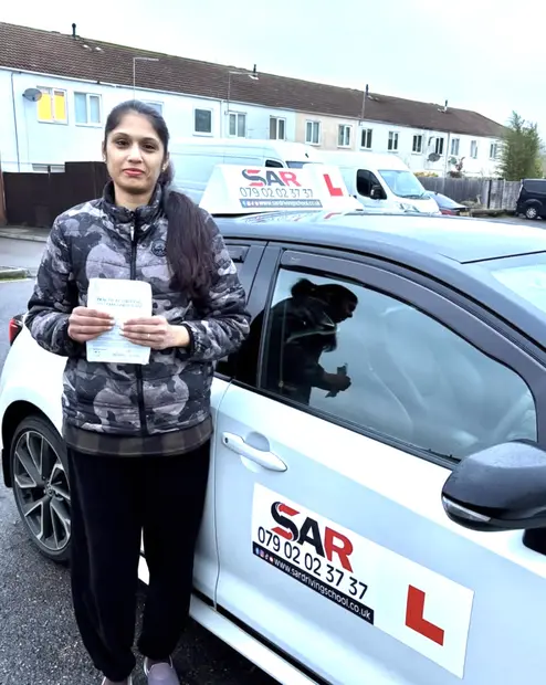 A SAR Driving School pupil, passed with SAR Driving School
