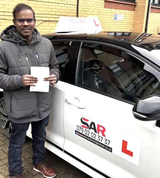 A SAR Driving School pupil, passed with SAR Driving School