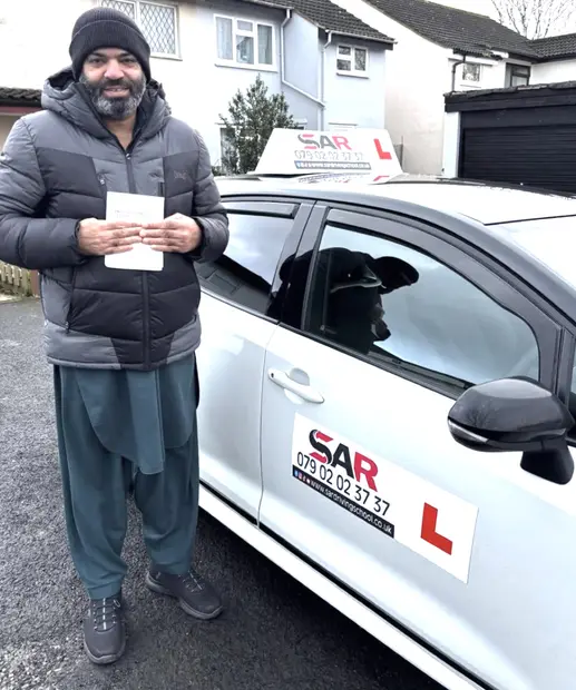 A SAR Driving School pupil, passed with SAR Driving School