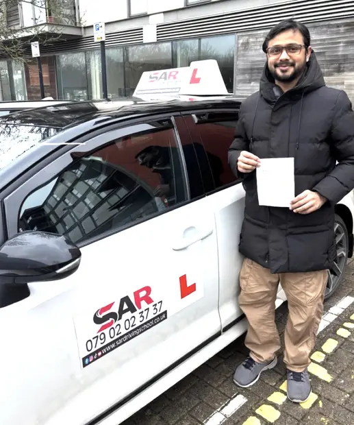 A SAR Driving School pupil, passed with SAR Driving School