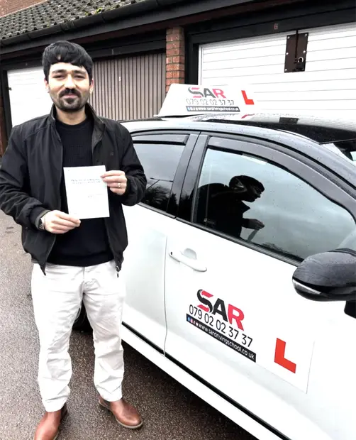 A SAR Driving School pupil, passed with SAR Driving School