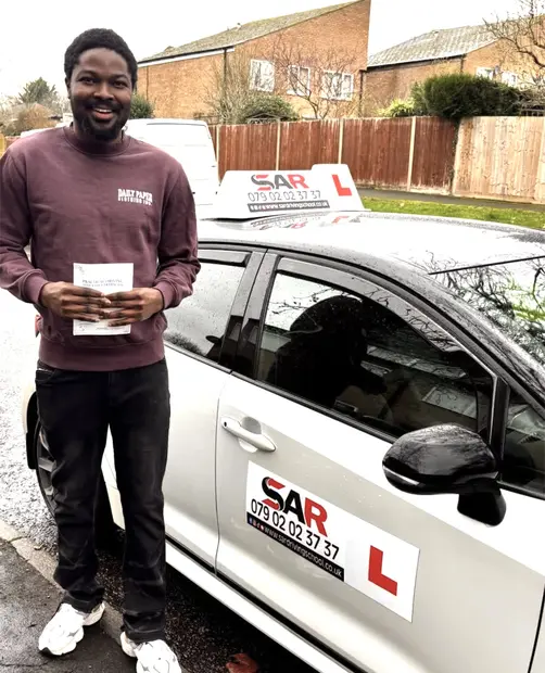 A SAR Driving School pupil, passed with SAR Driving School