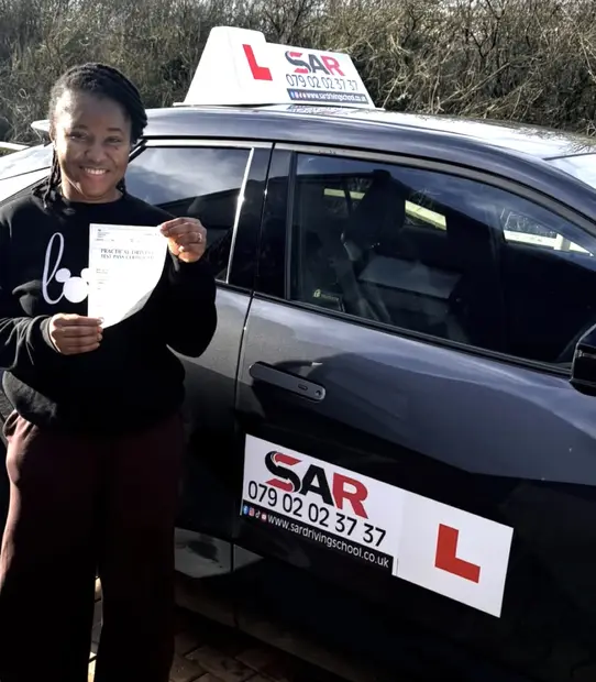 A SAR Driving School pupil, passed with SAR Driving School